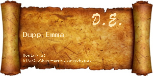 Dupp Emma névjegykártya